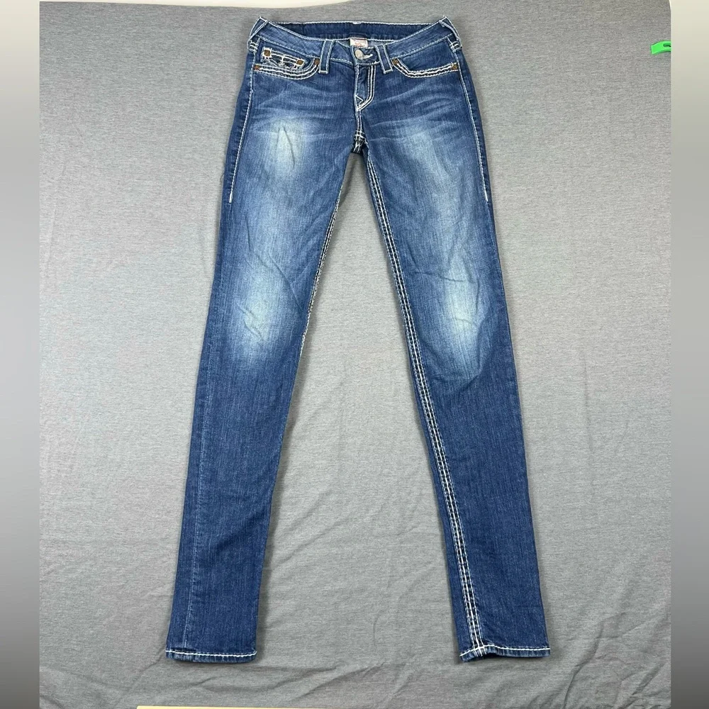 True Religion Women's Skinny Jeans in Deep Blue - Picture 2 of 7